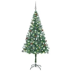 VIDAXL Künstlicher Weihnachtsbaum Mit LEDs & Kugeln Weiß 180 Cm PVC 13 VIDAXL Künstlicher Weihnachtsbaum Mit LEDs & Kugeln Weiß 180 Cm PVC -VIDAXL Store bba328b7 c025 467f 97f7 dd5dc4572662 6