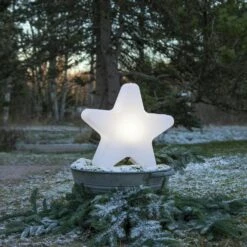 Gartenleuchte Stern Deko H: 50cm Erdspieß E27 Fassung Max 25W Für Außen Weiß -VIDAXL Store bc83eea4 659b 4bf7 a917 33fdd783e1a0