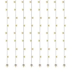 LED Lichtervorhang Sterne 64 Warmweiße LED 1,2mx1m Für Innen Weihnachten Trafo