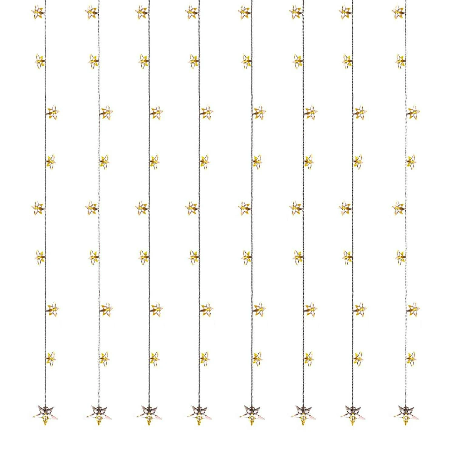 LED Lichtervorhang Schneeflocken 64 Kaltweiße LED 1,2mx1m Für Innen Weihnachten 2 LED Lichtervorhang Schneeflocken 64 Kaltweiße LED 1,2mx1m Für Innen Weihnachten – Bild 2