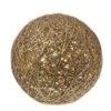 LED Dekokugel Papierkugel Glitzer D: 20cm Weihnachtsdeko Leuchtkugel Gold
