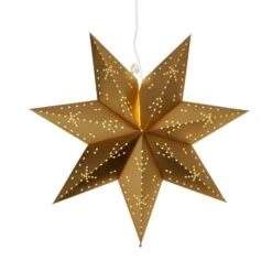 Papierstern Classic Leuchtstern Weihnachtsstern Faltstern 45cm Mit Kabel Gold