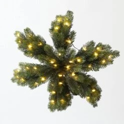 LED Tannenkranz Sternförmig Türkranz Tischkranz Weihnachtskranz 50cm Timer Außen -VIDAXL Store bee7b5a6 7907 4df9 9fed 56ea399a9e3e