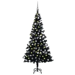 VIDAXL Künstlicher Weihnachtsbaum LEDs & Kugeln Beschneit 120cm PVC PE -VIDAXL Store bf3094df 2c99 4283 8c83 57e82b47f22d