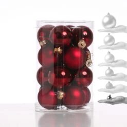 Christbaumkugel Weihnachtskugel Glas D:3,5cm Glänzend Und Matt Weinrot 16er Set -VIDAXL Store c07d5c8a 097d 4080 9d5e fc5a80c542cb