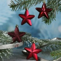Baumkugeln Sterne Christbaumschmuck Bruchfest Glänzend Glitzernd Weinrot 6St. -VIDAXL Store c0b383a5 8cdd 49c5 9de8 b5df093f4444