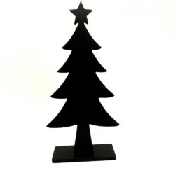 Tarrington House Weihnachtsbaum, Holz, 19 X 6 X 47 Cm, Mit Pailletten, Schwarz/ Gold -VIDAXL Store c3c277ad 56fa 442a b26e 9fa351f2406d