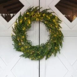 LED Tannenkranz Thuja Türkranz Weihnachtskranz Beleuchtet D: 80cm Für Außen -VIDAXL Store c45f051e e671 409d 9e6c 61b462003978