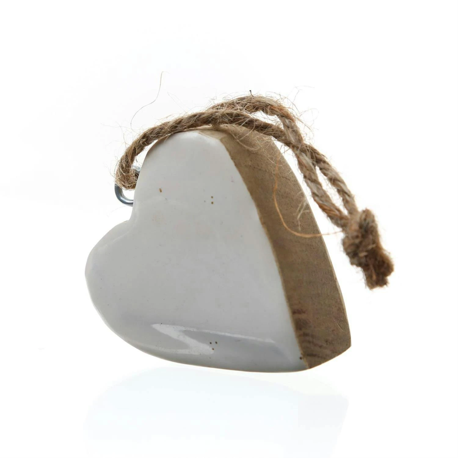 Holzstern Weihnachtsstern Hängestern Anhänger Jute Kordel 5,5cm Emailliert Weiß 4 Holzstern Weihnachtsstern Hängestern Anhänger Jute Kordel 5,5cm Emailliert Weiß – Bild 4