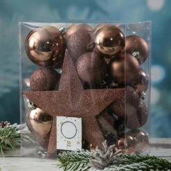 Christbaumkugel Weihnachtskugel Bruchfest Glänzend Matt Glitzernd Braun 33er Set -VIDAXL Store c69be66a 8b51 45d5 8bd7 f57a0e7c6ea7