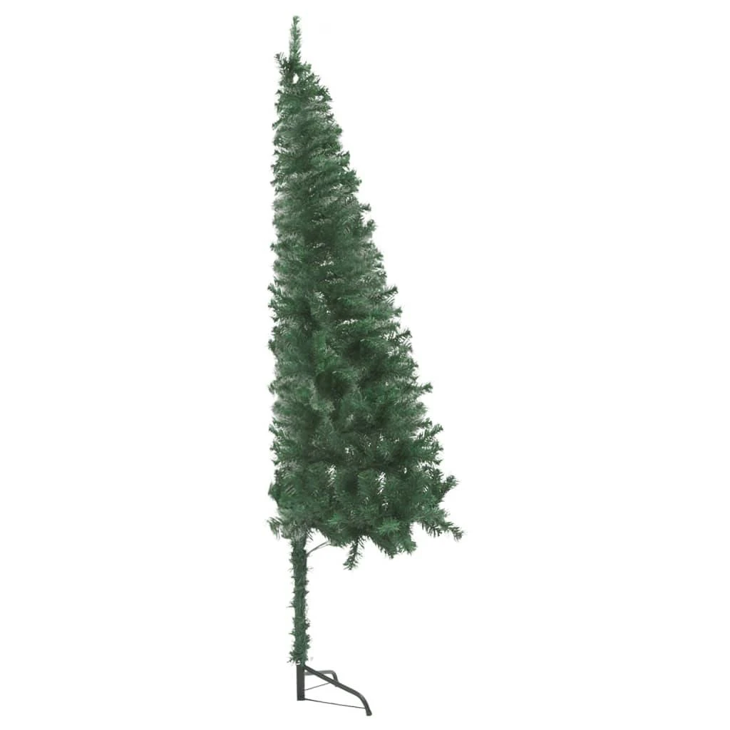 VIDAXL Künstlicher Eck-Weihnachtsbaum LEDs & Kugeln Grün 240 Cm PVC 2 VIDAXL Künstlicher Eck-Weihnachtsbaum LEDs & Kugeln Grün 240 Cm PVC – Bild 2