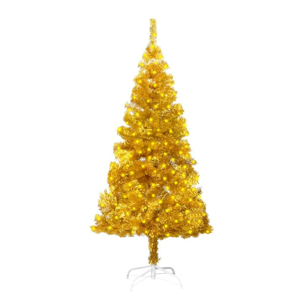 VIDAXL Künstlicher Weihnachtsbaum Mit LEDs & Ständer Grün 180 Cm PET 4 VIDAXL Künstlicher Weihnachtsbaum Mit LEDs & Ständer Grün 180 Cm PET – Bild 4