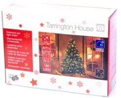 Tarrington House Diamant-LED Lichtervorhang, 100 Warmweiße LEDs, 9.9 M, 3.6 W, Dunkelgrün -VIDAXL Store c7a1bc61 263c 4300 b345 7f760680b1fb