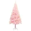 VIDAXL Künstlicher Weihnachtsbaum Mit LEDs Ständer Rosa 150 Cm PVC