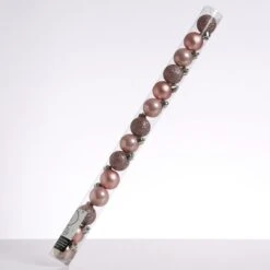 Christbaumkugel Weihnachtskugel Bruchfest 3cm Glänzend Matt Glitzernd Rosa 14St.