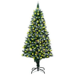 VIDAXL Künstlicher Weihnachtsbaum Mit LEDs & Zapfen & Schnee 210 Cm -VIDAXL Store cb9bdb3a b2db 4b72 8467 59846afb2913