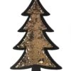Tarrington House Weihnachtsbaum, Holz, 19 X 6 X 47 Cm, Mit Pailletten, Schwarz/ Gold