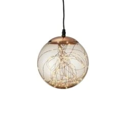 LED Kugelleuchte Deko Kugel Mit Drahtlichterkette Hängeleuchte D: 20cm Für Außen