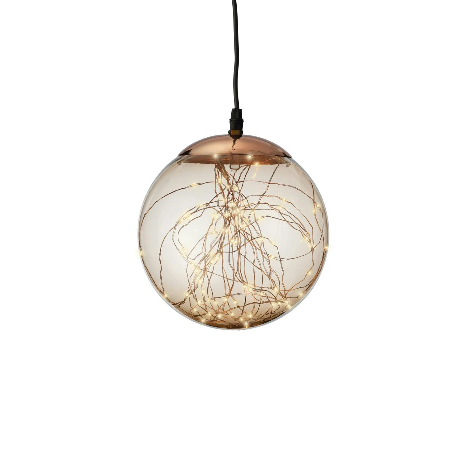 LED Kugel Mit Drahtlichterkette Gartenleuchte Stehend 80LED Amber 20cm Für Außen 5 LED Kugel Mit Drahtlichterkette Gartenleuchte Stehend 80LED Amber 20cm Für Außen – Bild 5