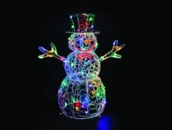 Tarrington House Acryl-Schneemann, Eisen/ PVC, 70 X 36 X 76 Cm, 88 LED, 3.6 W, Mehrfarbig