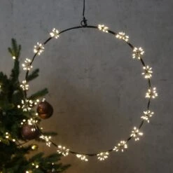 LED Lichtkranz Deko Fenster Türkranz Beleuchtet Kranz D: 35cm Schwarz Für Außen -VIDAXL Store ce22274e 1d3d 49d5 9fe2 a13075f809ff