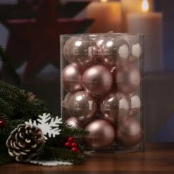 Christbaumkugel Weihnachtskugel Glas D: 6cm Glänzend Und Matt Puderrosa 20er Set -VIDAXL Store ce51f5fe 5efd 47b0 9524 a14189dc5e13