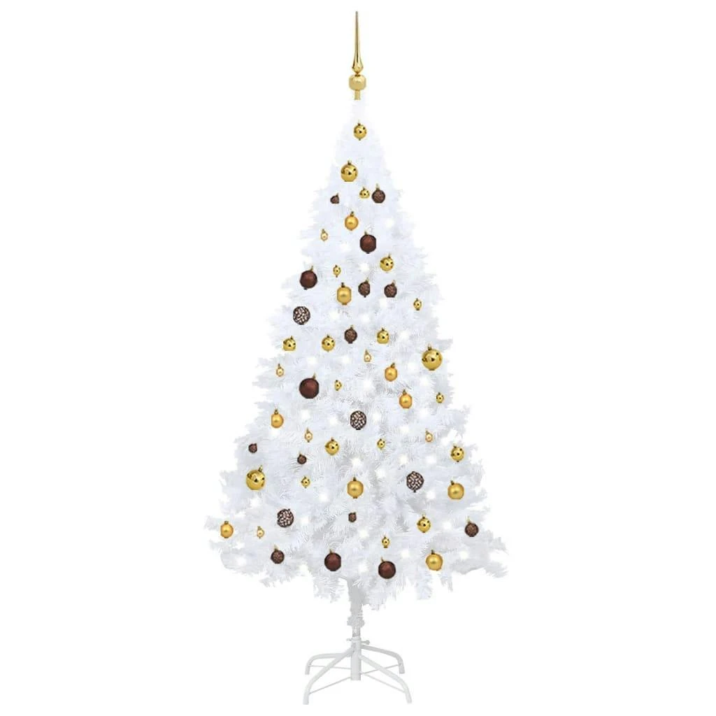 VIDAXL Künstlicher Weihnachtsbaum Mit LEDs & Kugeln Grün 180 Cm PVC 5 VIDAXL Künstlicher Weihnachtsbaum Mit LEDs & Kugeln Grün 180 Cm PVC – Bild 5