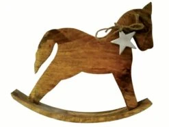 Tarrington House Schaukelpferd, Holz, 31 X 4 X 27 Cm, Mit Stern Am Hals