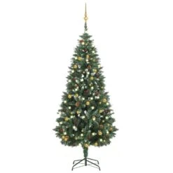 VIDAXL Künstlicher Weihnachtsbaum Mit LEDs & Kugeln 180 Cm