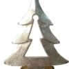 Tarrington House Weihnachtsbaum, Aluminium/ Holz, 17.5 X 6 X 25 Cm, Mit Stern Und Sockel, Silber