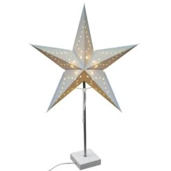 Sternlampe H68cm Inkl. Papierstern Mit Ständer & Kabel Tischlampe Tischleuchte