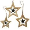 B. 3tlg Set 3 Deko-Anhänger Nurto Aus Holz, Stern - 2025150