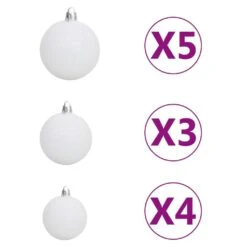 VIDAXL Künstlicher Weihnachtsbaum Schnee LEDs & Kugeln 150 Cm PVC & PE -VIDAXL Store df5f1265 cc59 4fd3 b9b5 ed8df826da11