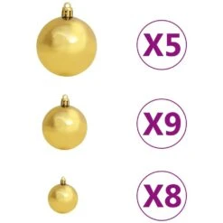 VIDAXL Künstlicher Weihnachtsbaum Mit LEDs & Schmuck 180 Cm 620 Zweige -VIDAXL Store df72f845 86d8 44f4 944a 66f39f844bbf
