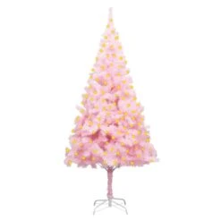 VIDAXL Künstlicher Weihnachtsbaum Mit LED Ständer Rosa 180 Cm PVC