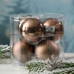 Christbaumkugel Weihnachtskugel Glas D: 8cm Glänzend Matt Braun 6er Set 12 Christbaumkugel Weihnachtskugel Glas D: 8cm Glänzend Matt Braun 6er Set -VIDAXL Store e35727ac 8684 4849 a919 611b48e23b82