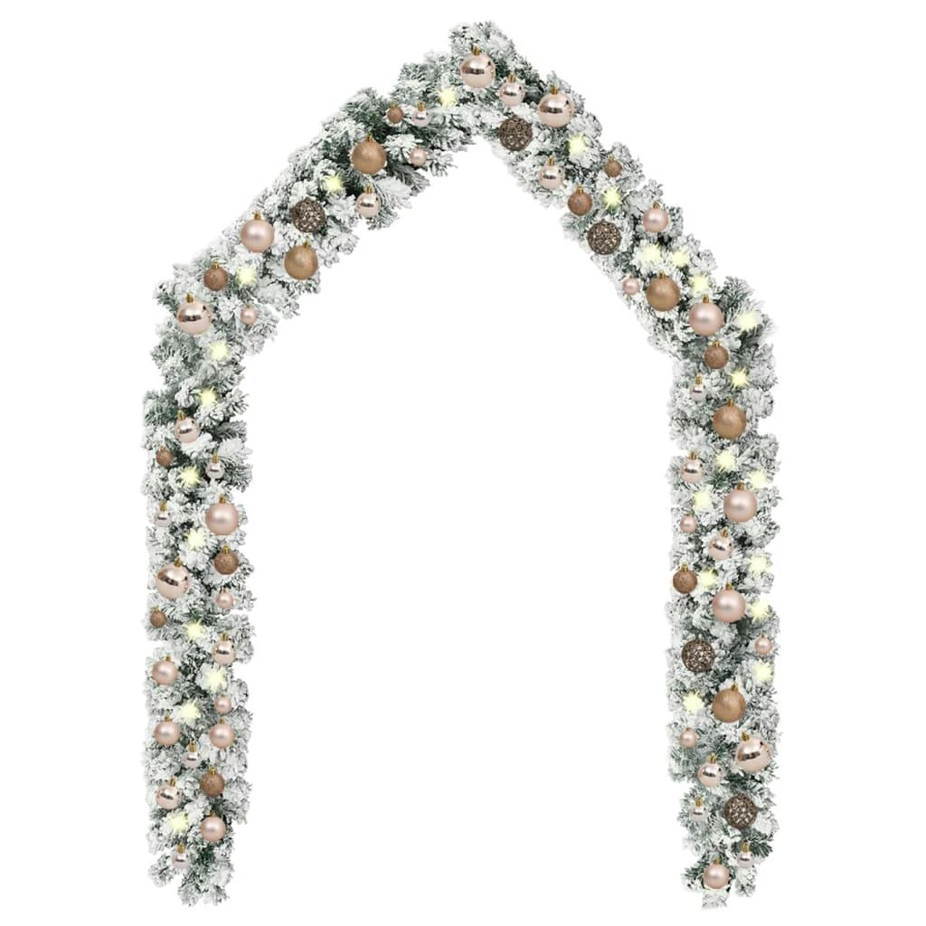 VIDAXL Weihnachtsgirlande Mit LEDs & Kugeln Grün 20 M PVC 2 VIDAXL Weihnachtsgirlande Mit LEDs & Kugeln Grün 20 M PVC – Bild 2