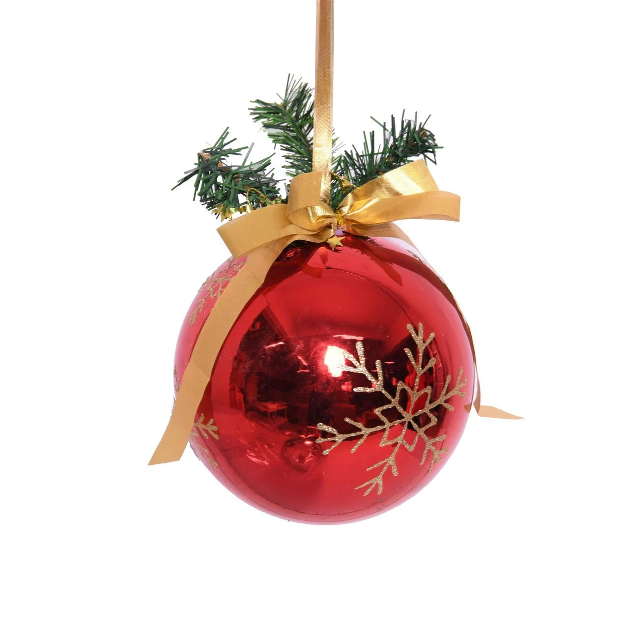 Tarrington House Kugel, Kunststoff, Ø 20 Cm, Glanz Mit Schneeflocken-Deko, Rot 1 Tarrington House Kugel, Kunststoff, Ø 20 Cm, Glanz Mit Schneeflocken-Deko, Rot