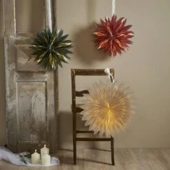 Papierstern Eisblume Weihnachtsstern Faltstern 40cm Dekostern Leuchtstern Rot -VIDAXL Store e6acaa63 c26a 49b2 887f 94e7ed0c29bd