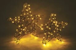 Tarrington House Sterne 2er-Set, Metall/ Kupfer/ PVC, 160 LED, 3.6 W, Warmweiß