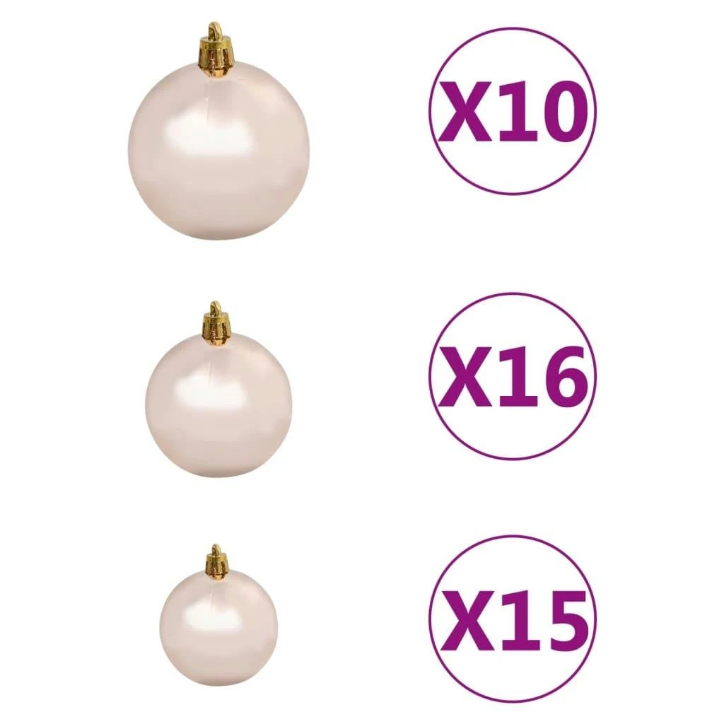 VIDAXL Künstlicher Weihnachtsbaum Mit LEDs & Kugeln Blau 240cm PVC 7 VIDAXL Künstlicher Weihnachtsbaum Mit LEDs & Kugeln Blau 240cm PVC – Bild 7