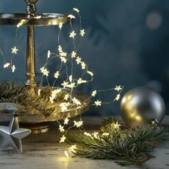 LED Lichterkette Sterne 100 LED 4,95m Dekolichterkette Silberdraht Weihnachten -VIDAXL Store ed4cc1cf 8869 4a90 bd00 5da1883e1208