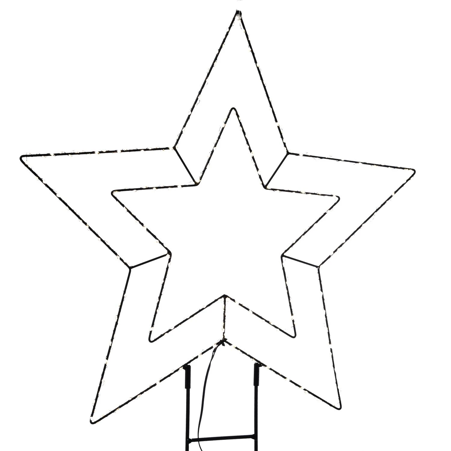 LED Gartenstecker Stern Silhouette 275LED H: 58cm Weihnachtsdeko Gartendeko 6 LED Gartenstecker Stern Silhouette 275LED H: 58cm Weihnachtsdeko Gartendeko – Bild 6