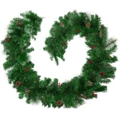 Tectake Weihnachtsgirlande Naturgetreu Mit Weißen Spitzen 2,7m - Grün - 403317 -VIDAXL Store f3702f5d 41f3 4117 9022 e78b10630acb 1