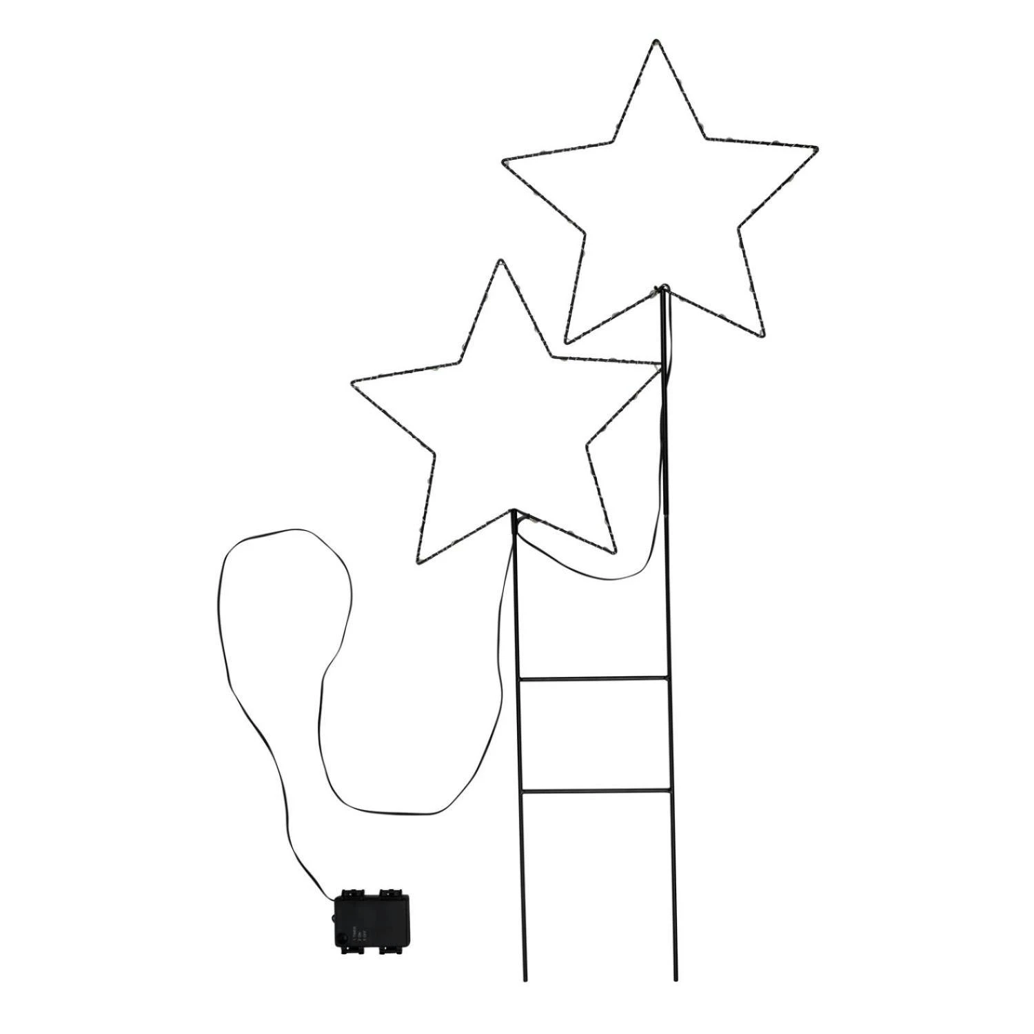 LED Gartenstecker Stern Leuchtstern Lichterstern H: 70cm Weihnachtsdeko F. Außen 3 LED Gartenstecker Stern Leuchtstern Lichterstern H: 70cm Weihnachtsdeko F. Außen – Bild 3