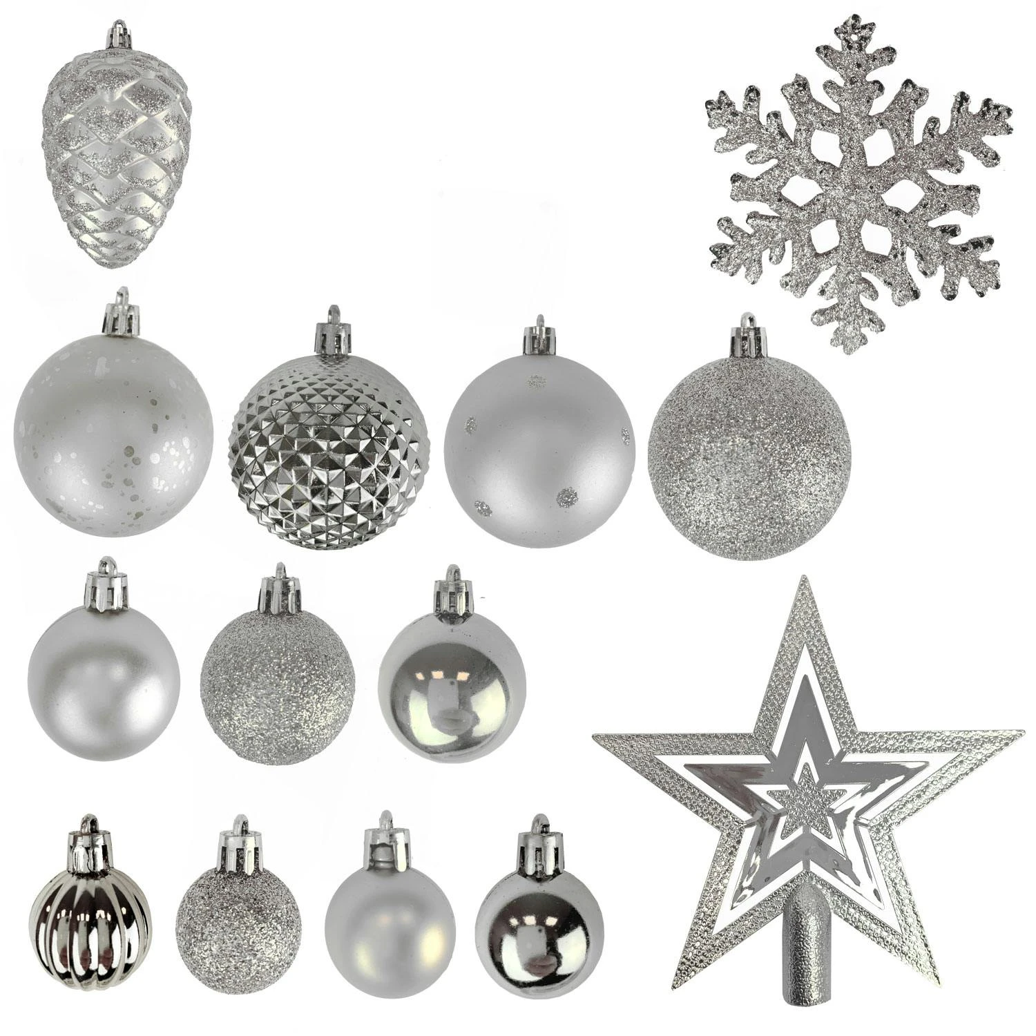 100er Weihnachtskugel-Set Heaven Ø3/4/6cm Kunststoff 5 100er Weihnachtskugel-Set Heaven Ø3/4/6cm Kunststoff – Bild 5