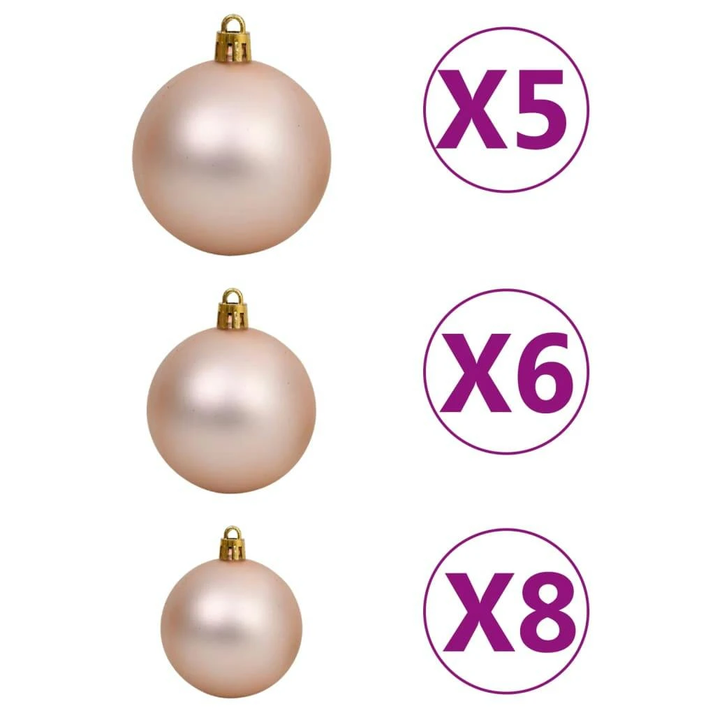 VIDAXL Künstlicher Eck-Weihnachtsbaum LEDs & Kugeln Grün 240 Cm PVC 6 VIDAXL Künstlicher Eck-Weihnachtsbaum LEDs & Kugeln Grün 240 Cm PVC – Bild 6