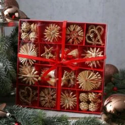 Weihnachtsbaumschmuck Strohsterne Strohfiguren Weihnachtsdeko Aufhänger 56 Stück -VIDAXL Store f71fdf61 34a6 449f b1e4 59293ce7df25
