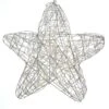 LED Stern Leuchtstern Drahtstern 100 LED H: 60cm Weihnachtsdeko Für Außen Silber