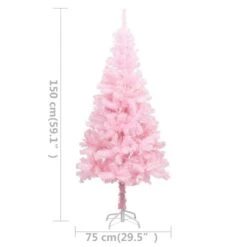VIDAXL Künstlicher Weihnachtsbaum Mit LEDs Ständer Rosa 150 Cm PVC 12 VIDAXL Künstlicher Weihnachtsbaum Mit LEDs Ständer Rosa 150 Cm PVC -VIDAXL Store fb106d54 6863 4347 919a 48267fb35a0f